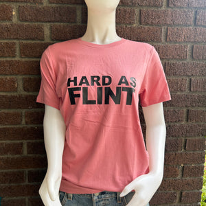 Hard As Flint Logo Tee in Pink