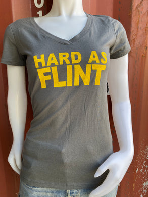 Hard As Flint Ladies V-neck